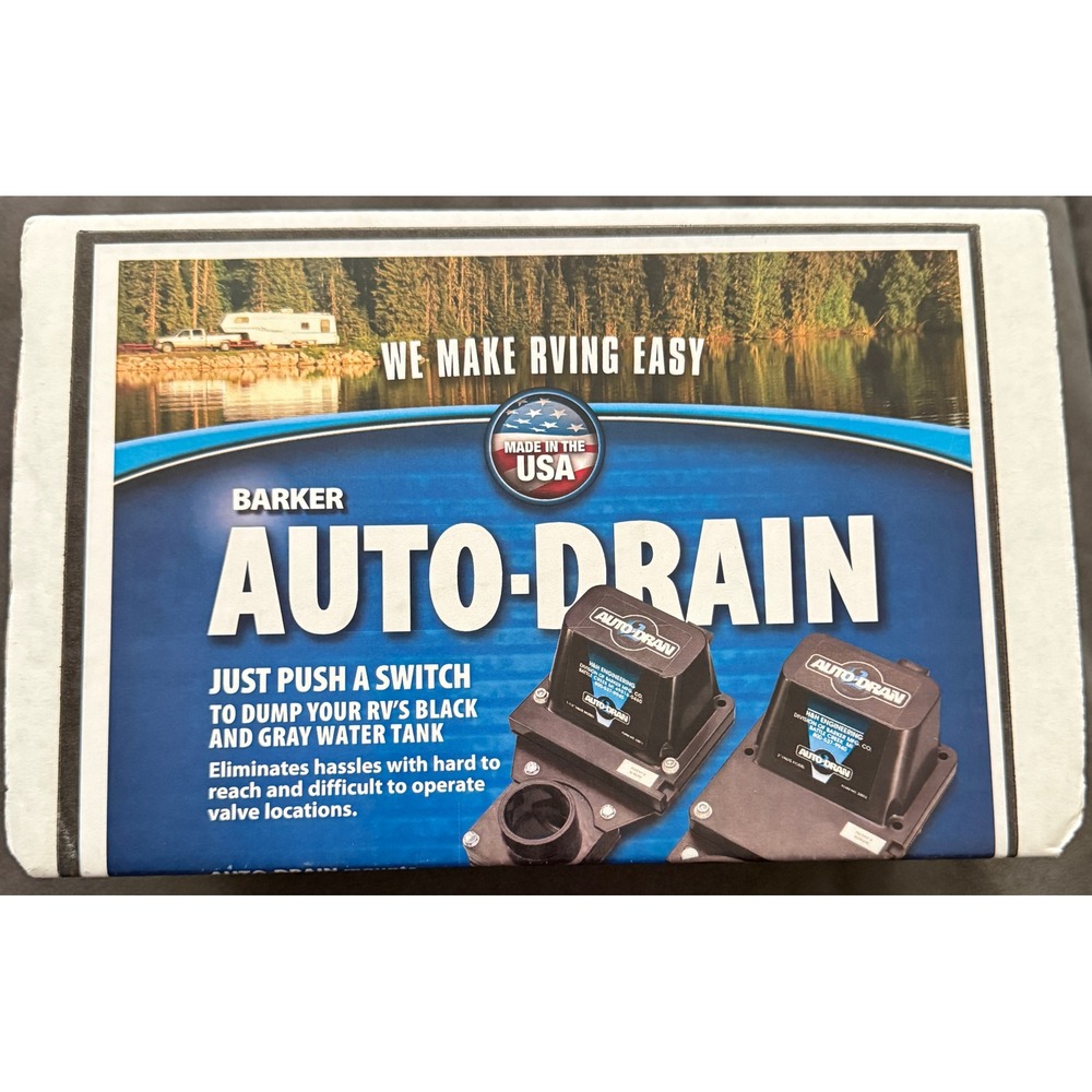Barker Auto-Drain RV Waste Valve Actuator System 12V DC Made in USA